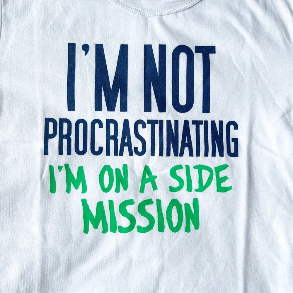 NWT The Children’s Place I’m Not Procrastinating Side Mission T-shirt Boys S 5/6